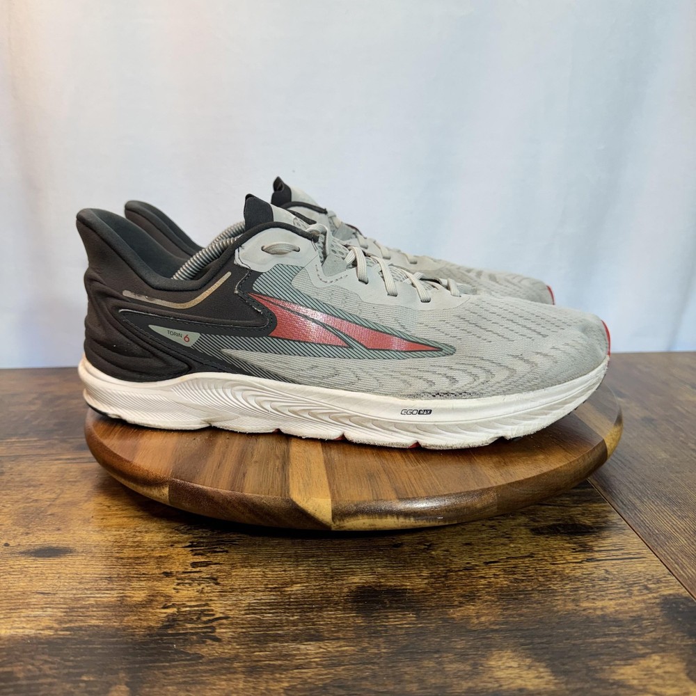 Altra Torin 6 Shoes Mens Size 12.5 Gray Red Road Running Sneakers AL0A7R6T264