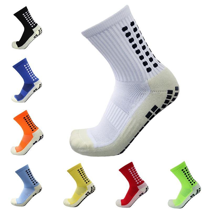 1Pair Sport Socks Anti Slip W/Grip Soccer Boy Football Basketball Cotton Sock US