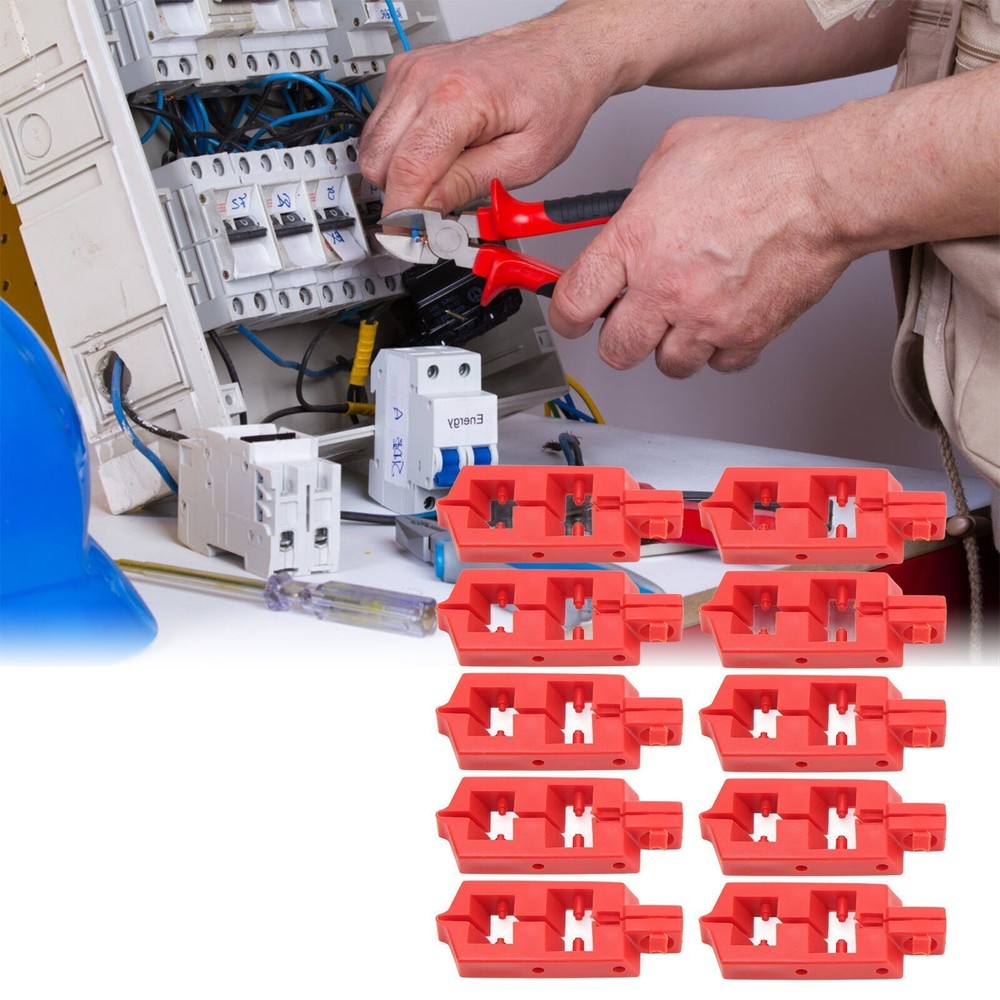 10Pcs Snap On Circuit Breaker Lockout PA Nylon Energy Isolation Safety Circuit