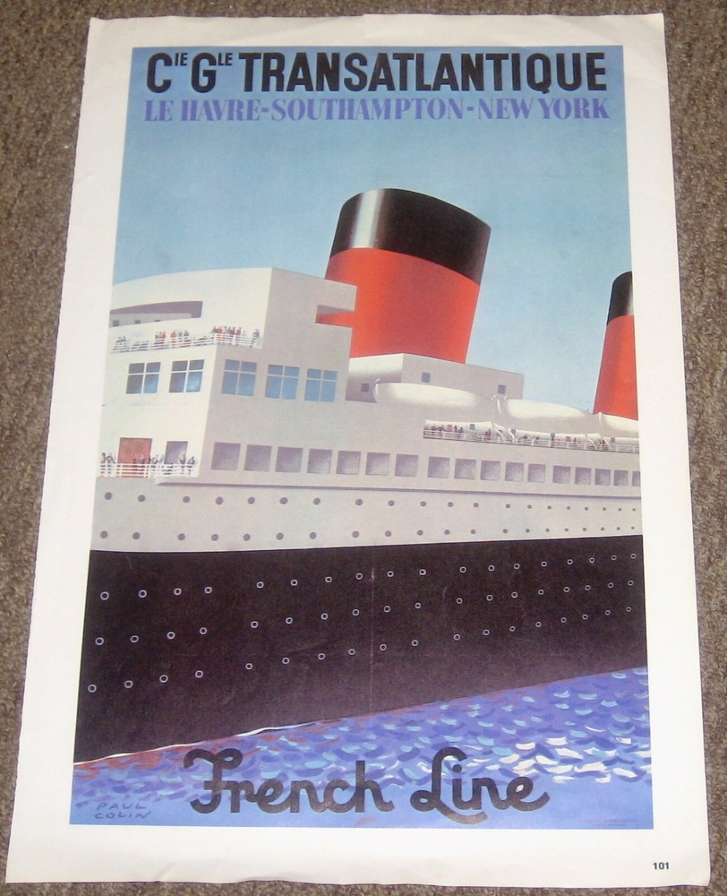 Broadside French Line Cie Gle Transatlantique Le Havre–NY Ocean Liner Travel Ad