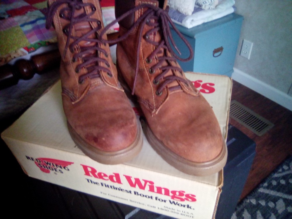 Vintage Red Wing Brown Work Boots Size 8.5D Women's 7 Men's