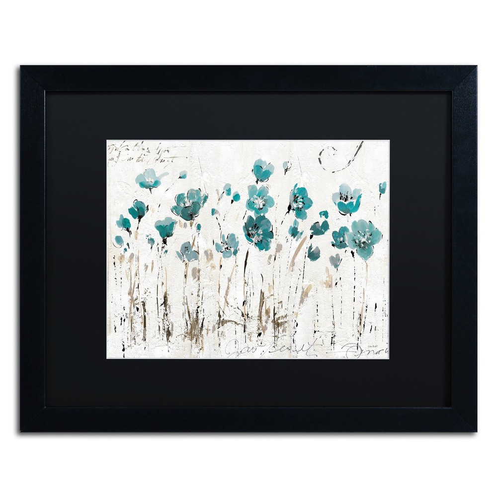 Abstract Balance VI Blue Wall Art by Lisa Audit 16x20 Black Framed Canvas-image