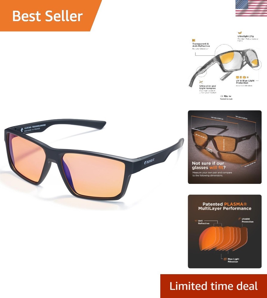 • Gaming Glasses • Blue Light Blocking Computer Screen Glasses | Anti Fatigue...