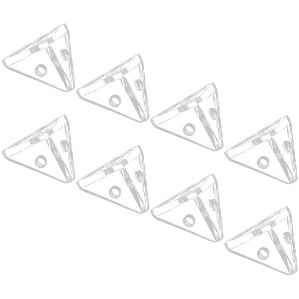 8 Pcs Glasses Case Corner Light Bracket Display Cabinet Fixing Buckle