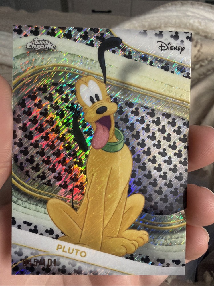 2025 Topps Chrome Disney PLUTO #95 MICKEY MOUSE BLACK & WHITE SHIMMER /101