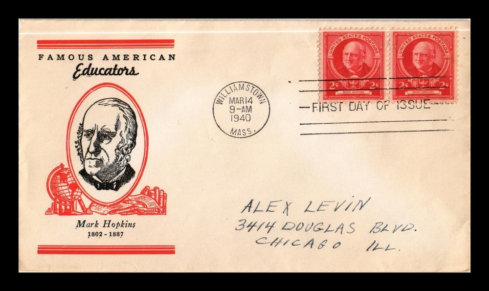 Dr Jim Stamps 2C Mark Hopkins Pair First Day Issue Linprint Cachet Cover