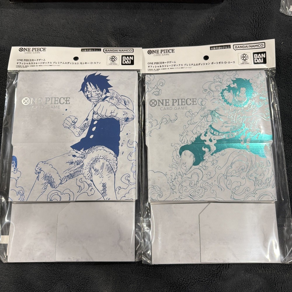 One Piece Card Game Official Storage Box Premium Edition Luffy Ace Set Bandai