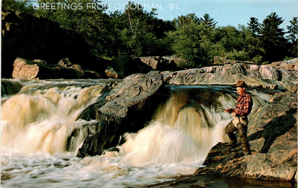 Vintage Goodman WI Thomas Peters Lake Postcard