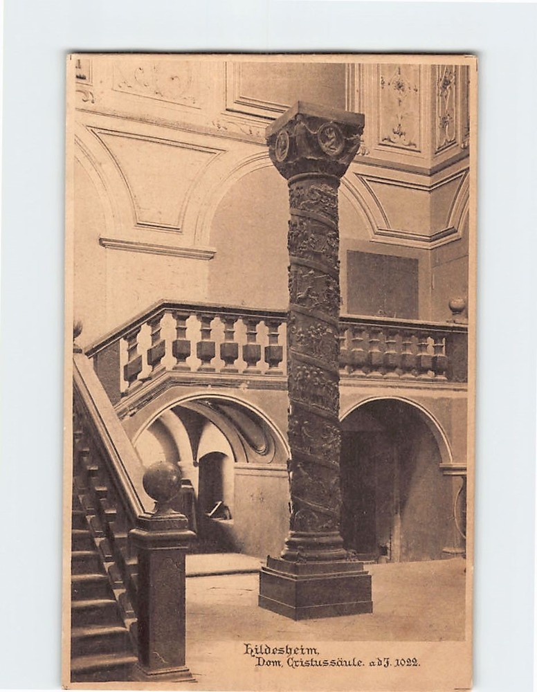 Postcard Dom Cristussäule Hildesheim Germany