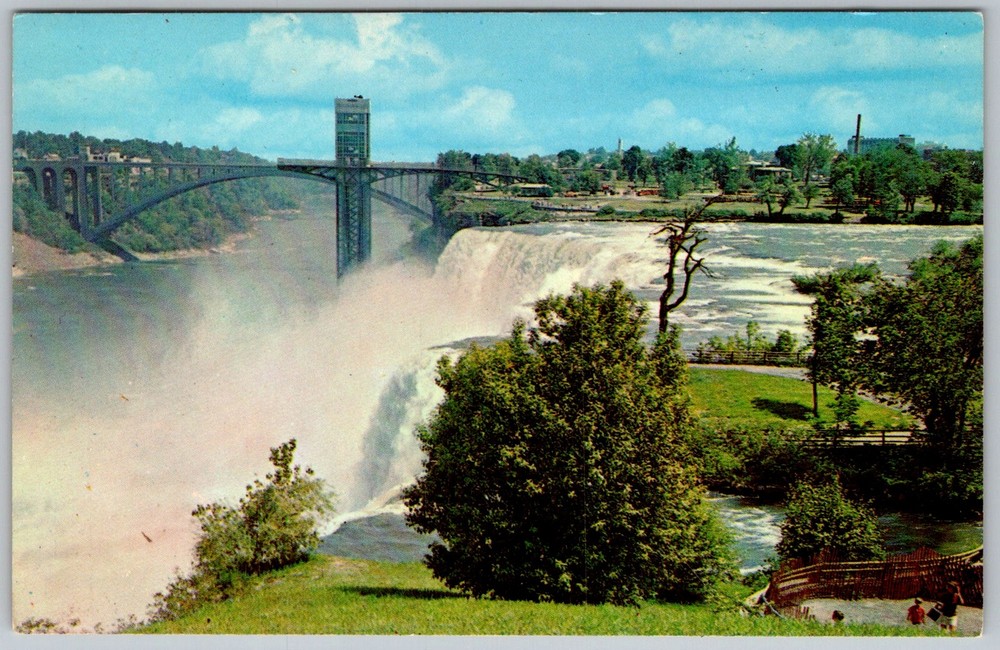 Vtg Postcard American Falls Prospect Point Niagara Falls, NY 1950s