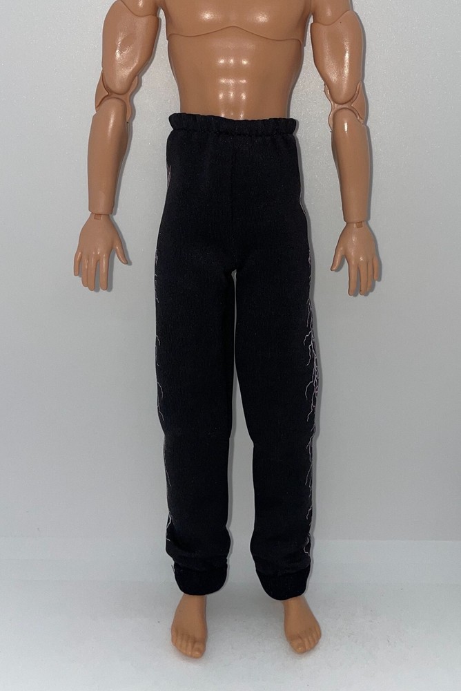 Barbie Movie Mojo Dojo Casa Rebel Rocker Ken Doll Outfit Black Jogger Lightning