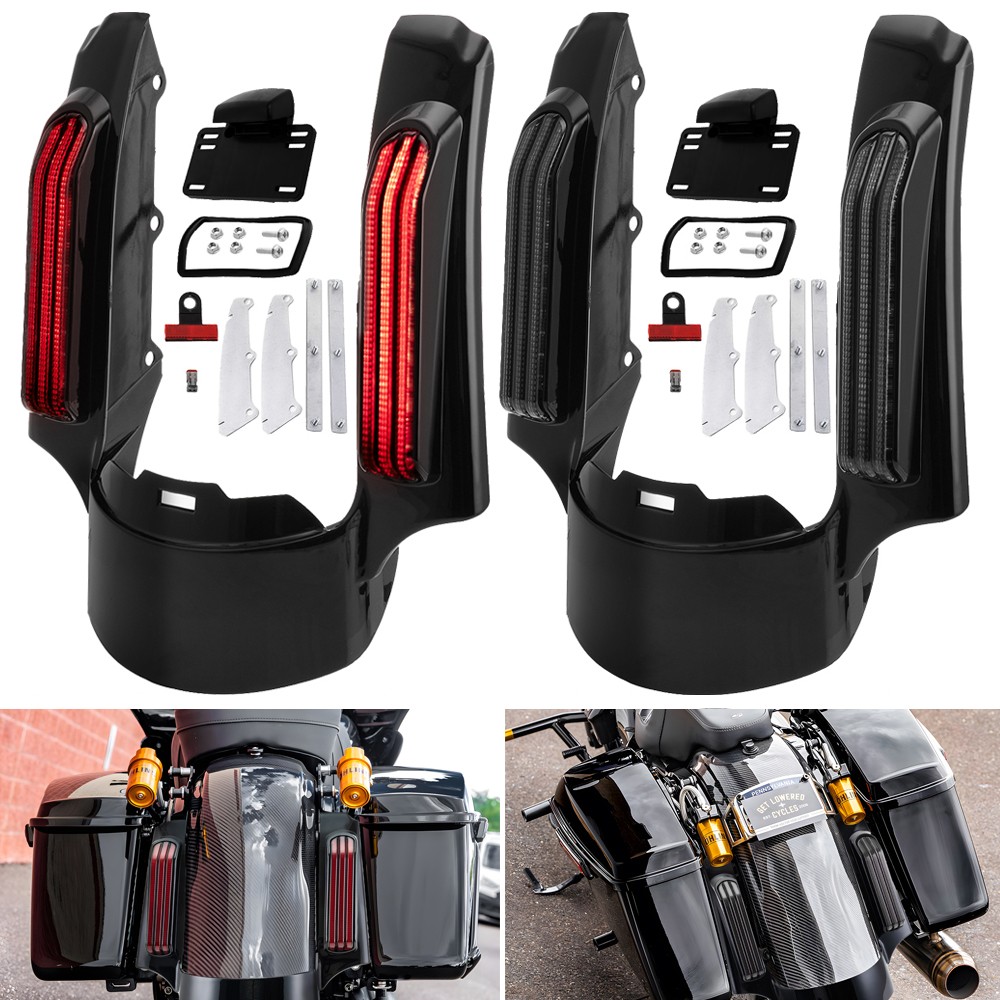 Rear Fender Fascia LED Turn Light For Harley Road King Electra Street Glide 14+
