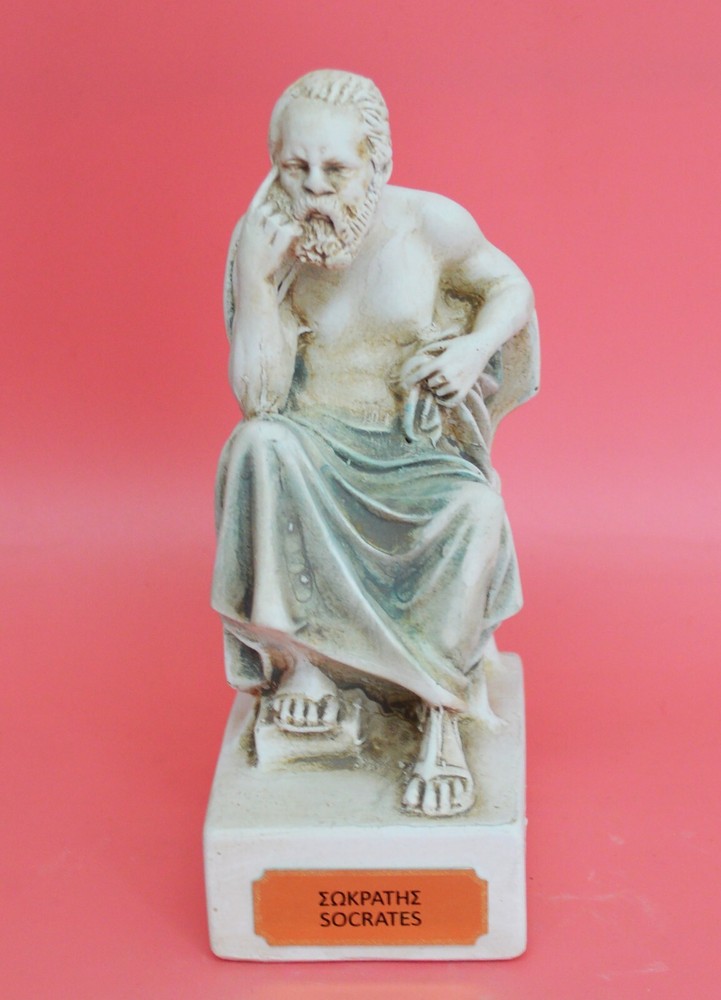 Socrates Greek Philosopher small statue - Western Philosophy - Plato Aristotle