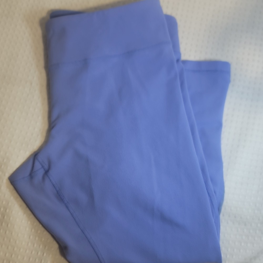 Zella Purple Solid Pattern Leggings Women's Regular Fit Size L Stretch Indonesia