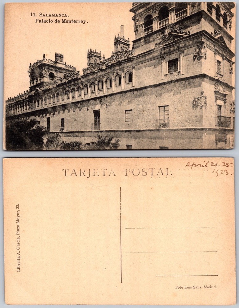 Palacio Monterrey Salamanca Spain Postcard
