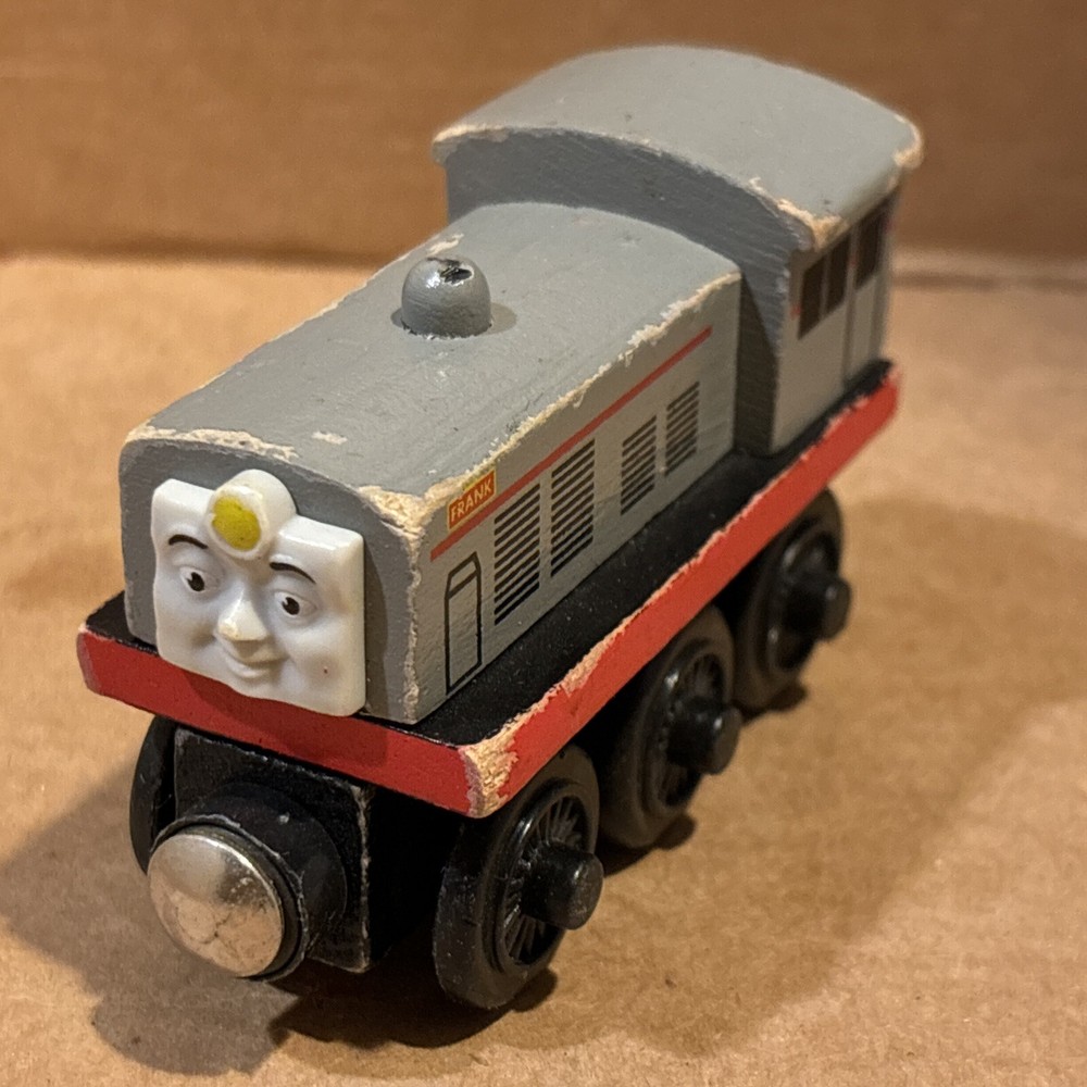 FRANK Diesel 2001 Thomas Friends Wooden Railway Tank Engine Toy Grey Pre-Owned