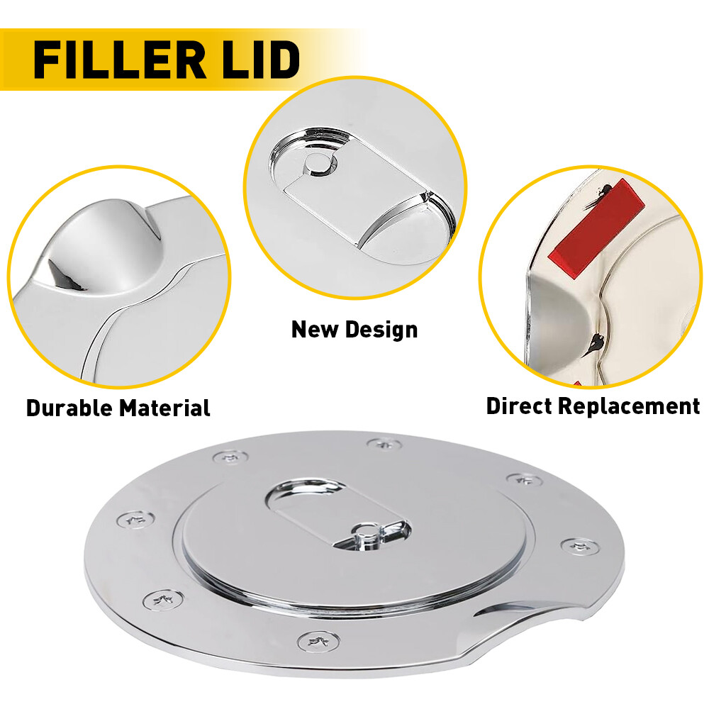 For 07-11 2012 2013 CHEVY SILVERADO GMC SIERRA 1500 Chrome Fuel Gas Door COVER