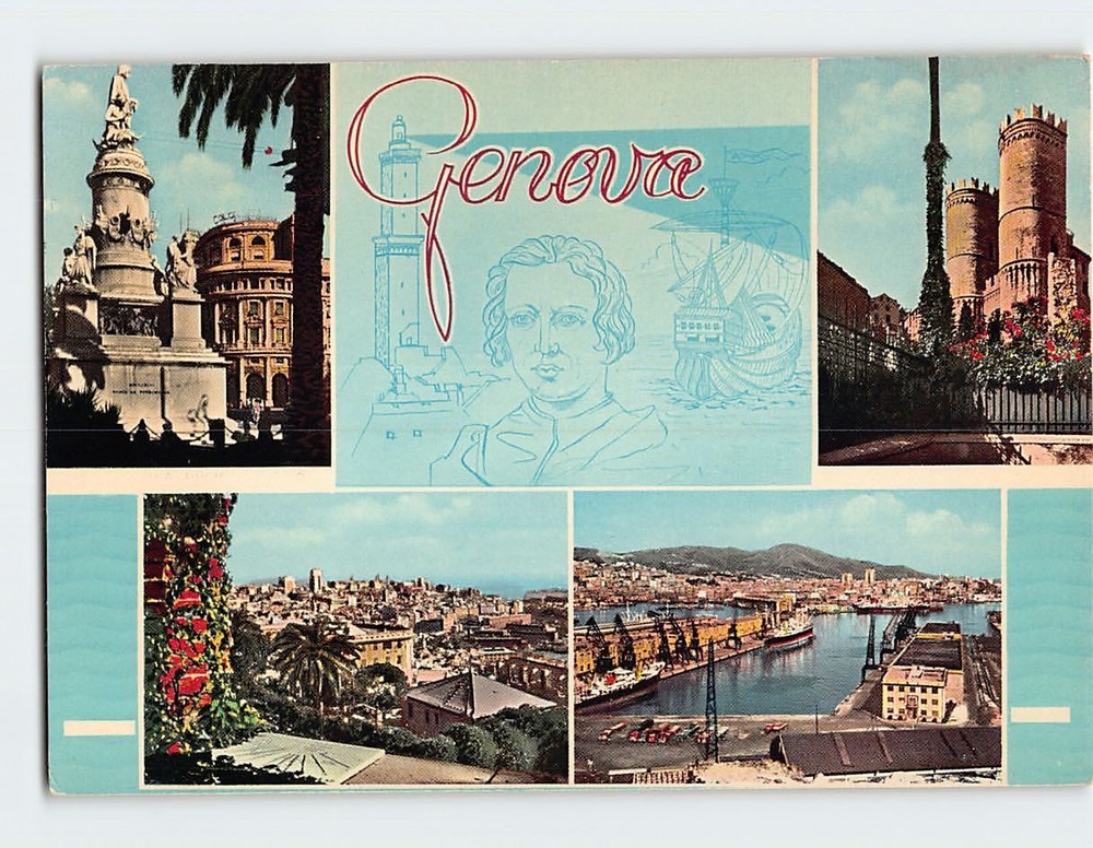 Postcard Scenes & Views Genoa Italy