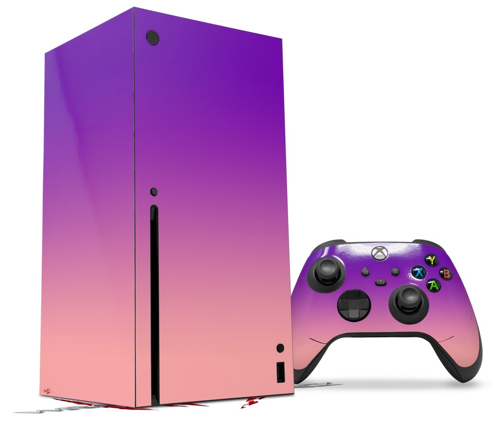 Skin Set for XBOX Series X Smooth Fades Pink Purple