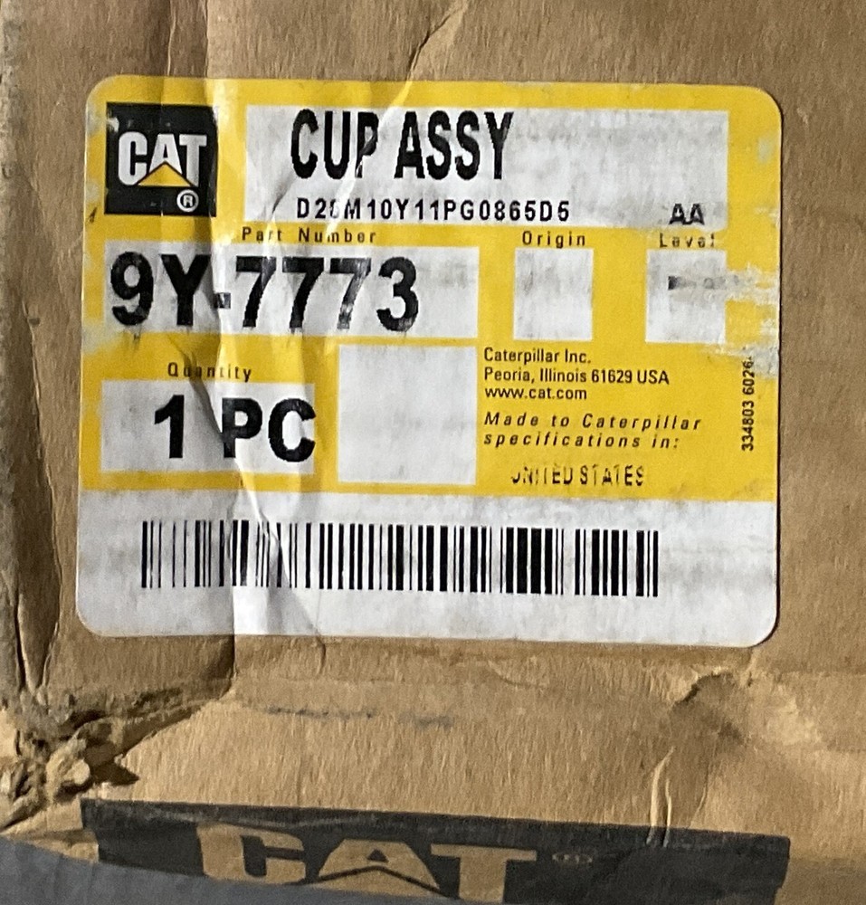 GENUINE Caterpillar 9Y7773 Cup 826C SR4 16G 578 6A 6S 8A D6E D6G SR D8N 57H 980C