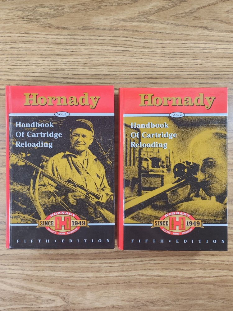 Hornady Handbook of Cartridge Reloading Volume 1 and 2 hc 5th Edition