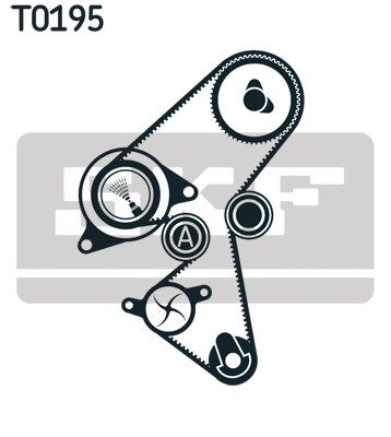 VKMC 03259 SKF water pump + timing belt kit for Citroën, Fiat, Ford