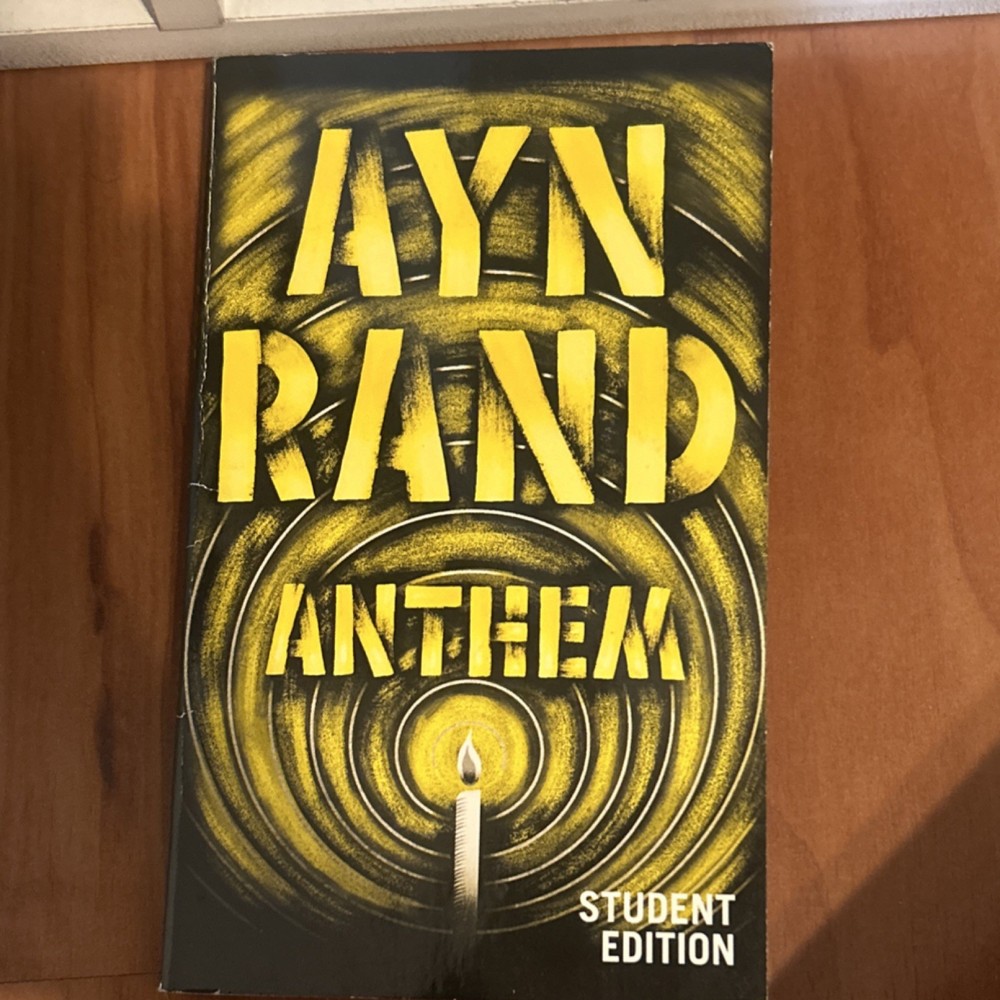 Ayn Rand Anthem Student Edition Paperback, Young Adult Science Fiction Novel