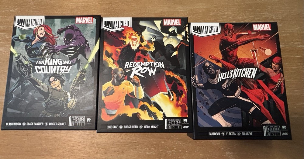 Unmatched MARVEL Lot Redemption Row, Hell’s Kitchen, For King And Country