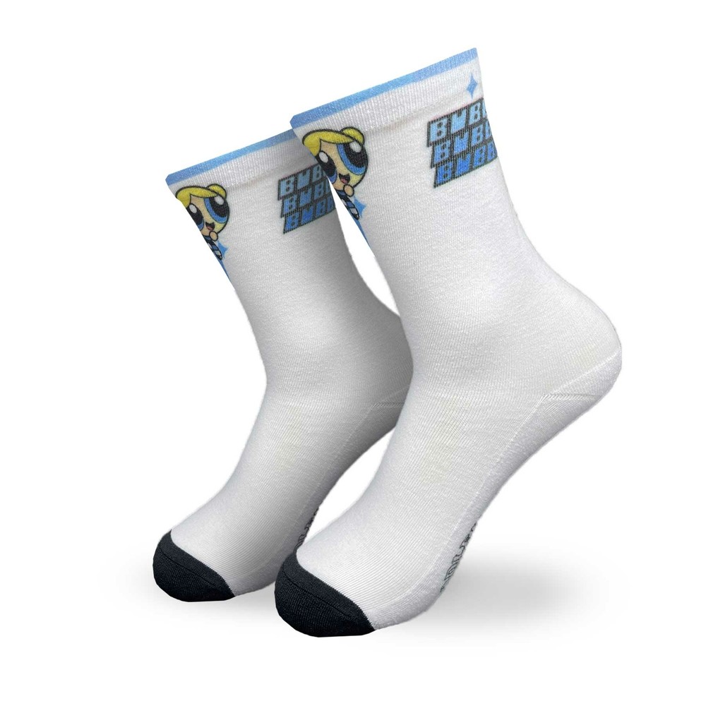 PowerGirls Bubbles Crew Print Socks