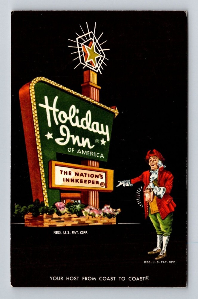 Dunn NC-North Carolina, Holiday Inn, Advertisement, Antique, Vintage Postcard
