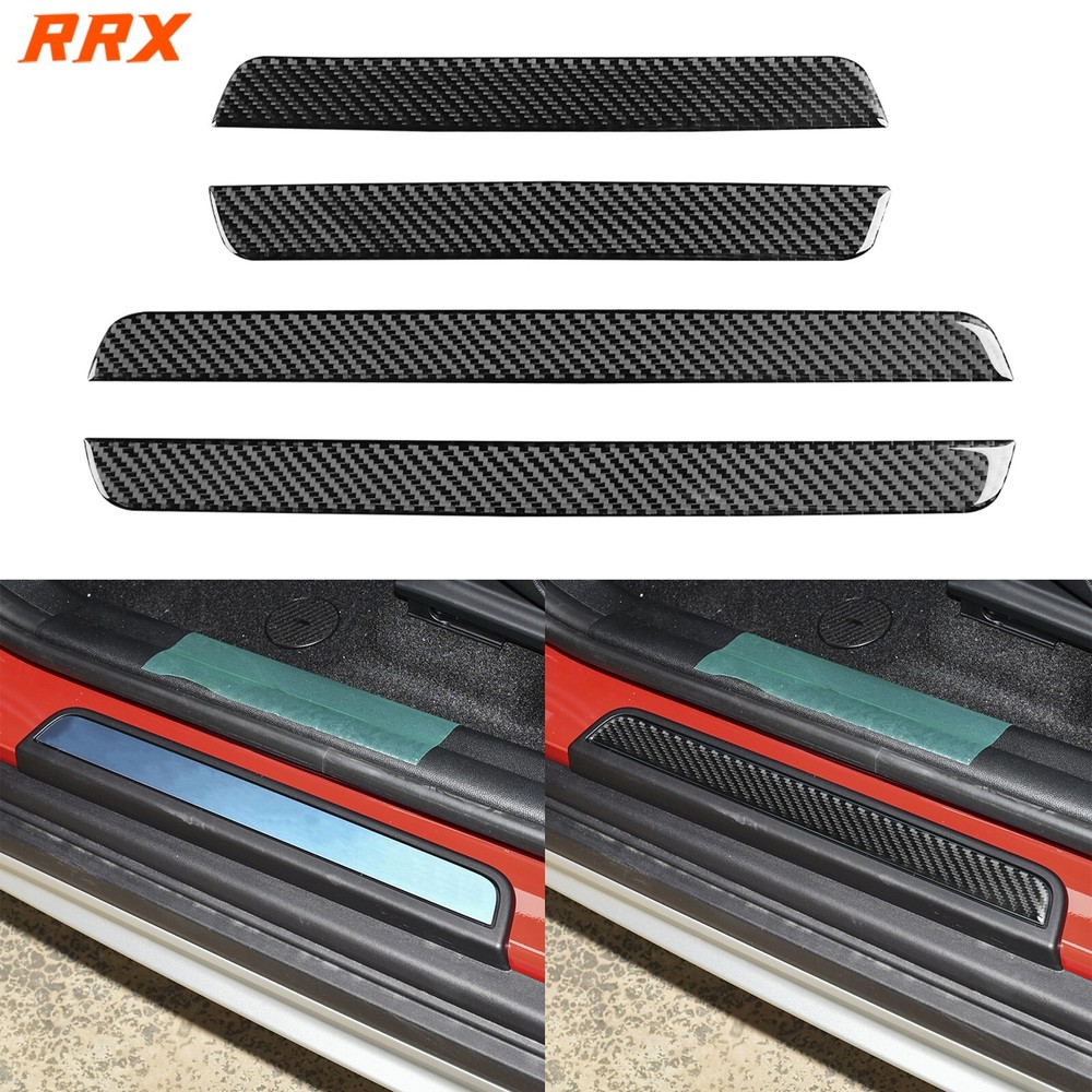 Real Carbon Fiber Interior Door Sill Panel Cover For Mini Cooper Countryman F60