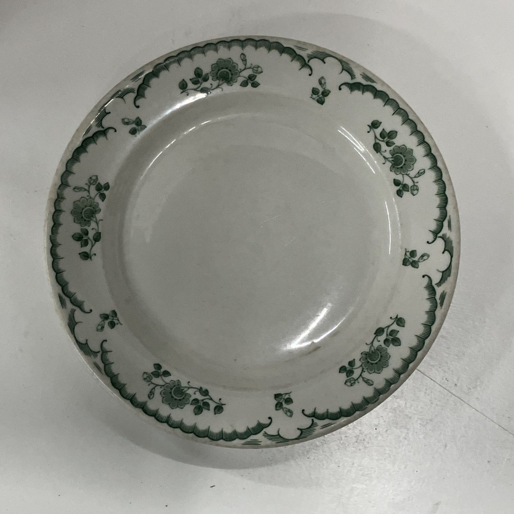 Lot Vintage Shenango China Restaurant Ware Chardonnay Rose Green, 2 Plates 1 Cup