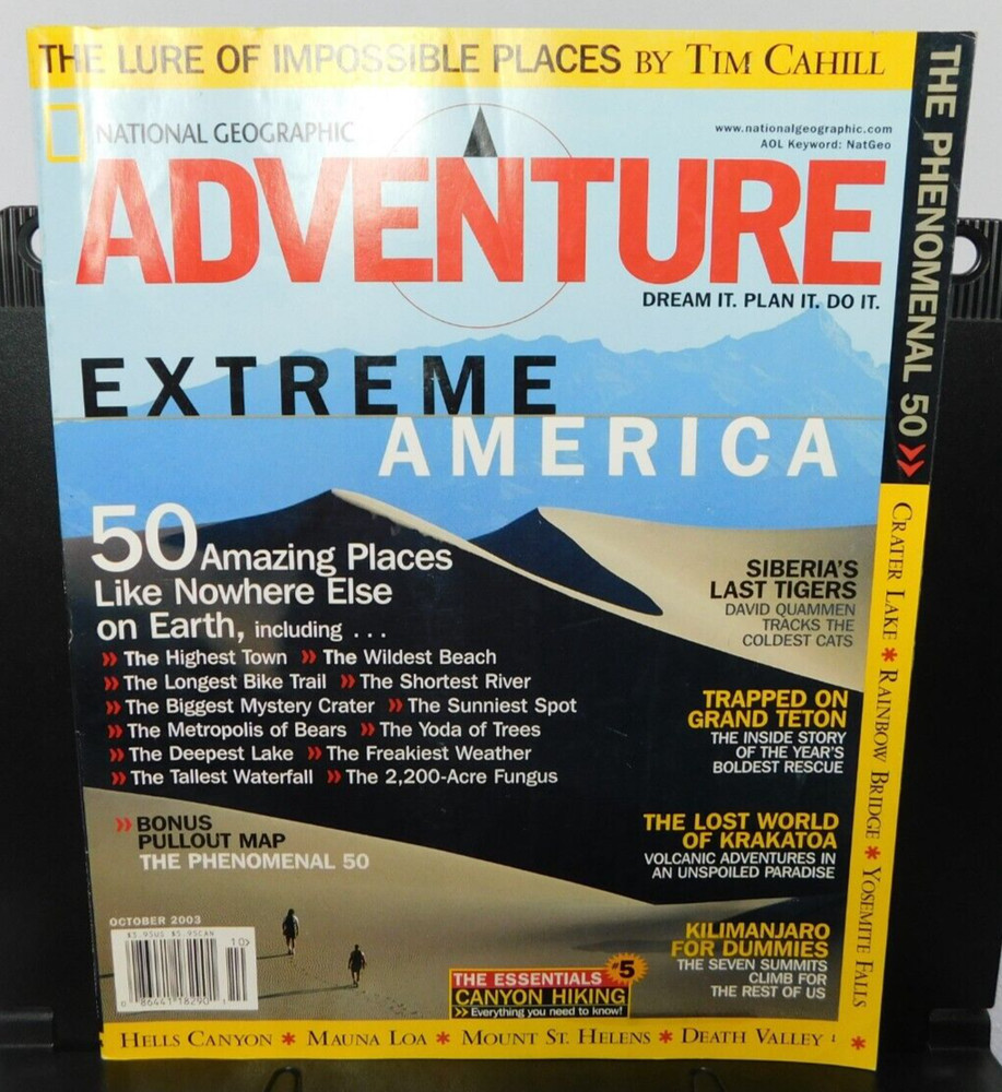National Geographic ~ ADVENTURE magazine - OCTOBER 2003 issue