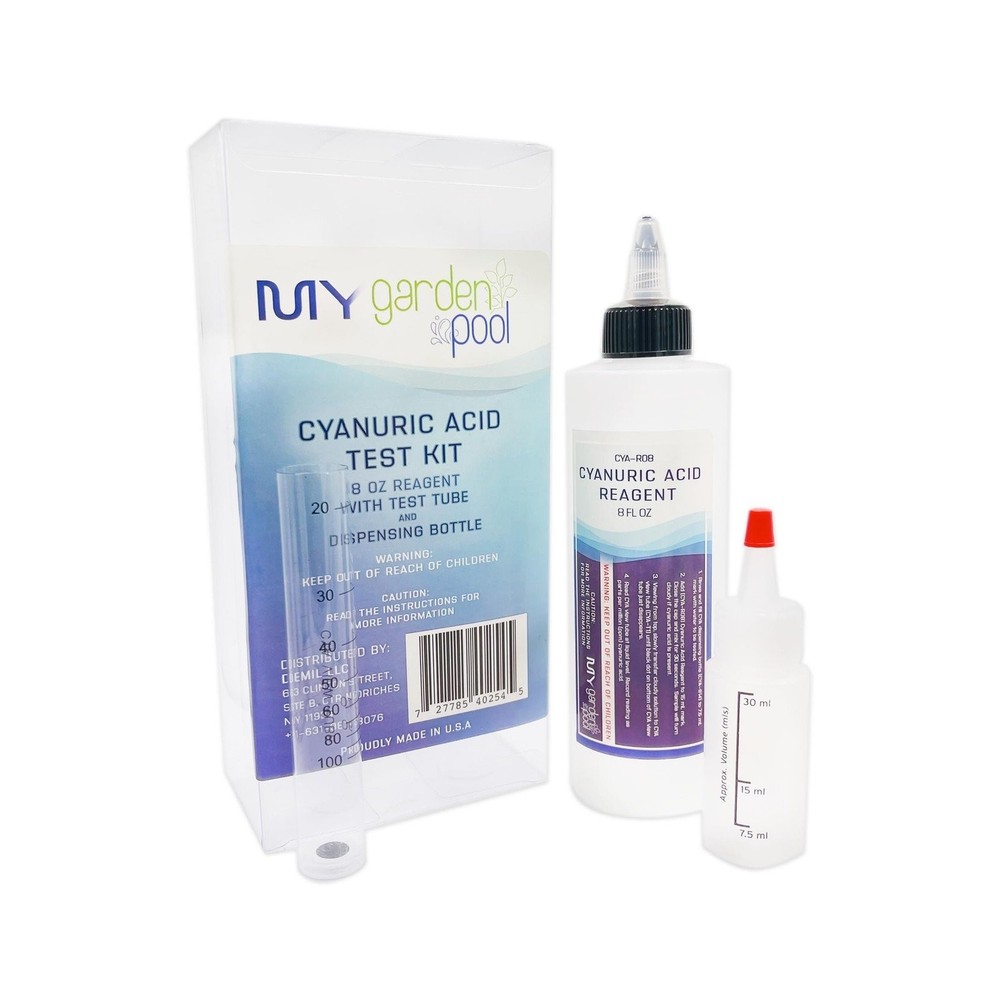 My Garden Pool Cyanuric Acid Test Kit - Accurate Testing, 8 oz Reagent, with...