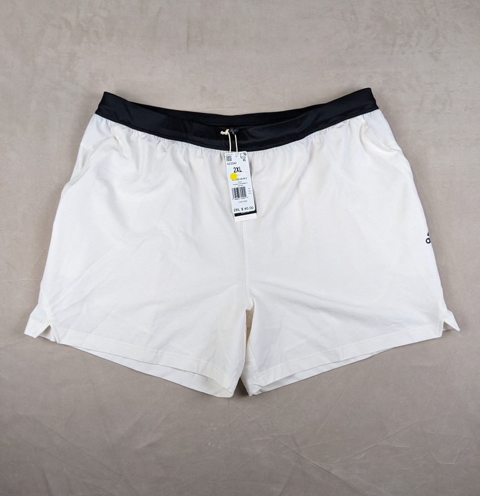 Adidas 2XL Mens Shorts HZ3342 Axis WVN 6 NWT Chalk White