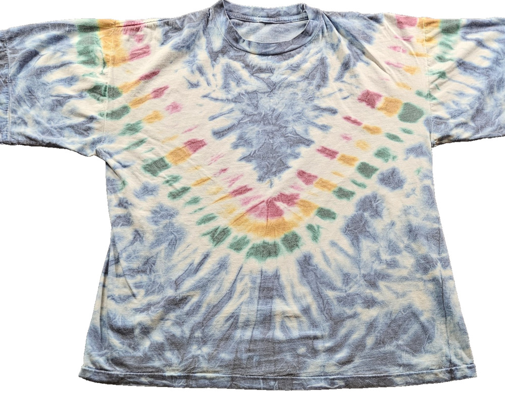 Tie Dye All Over Print T-shirt Single-Stitch XXL Vintage 90s
