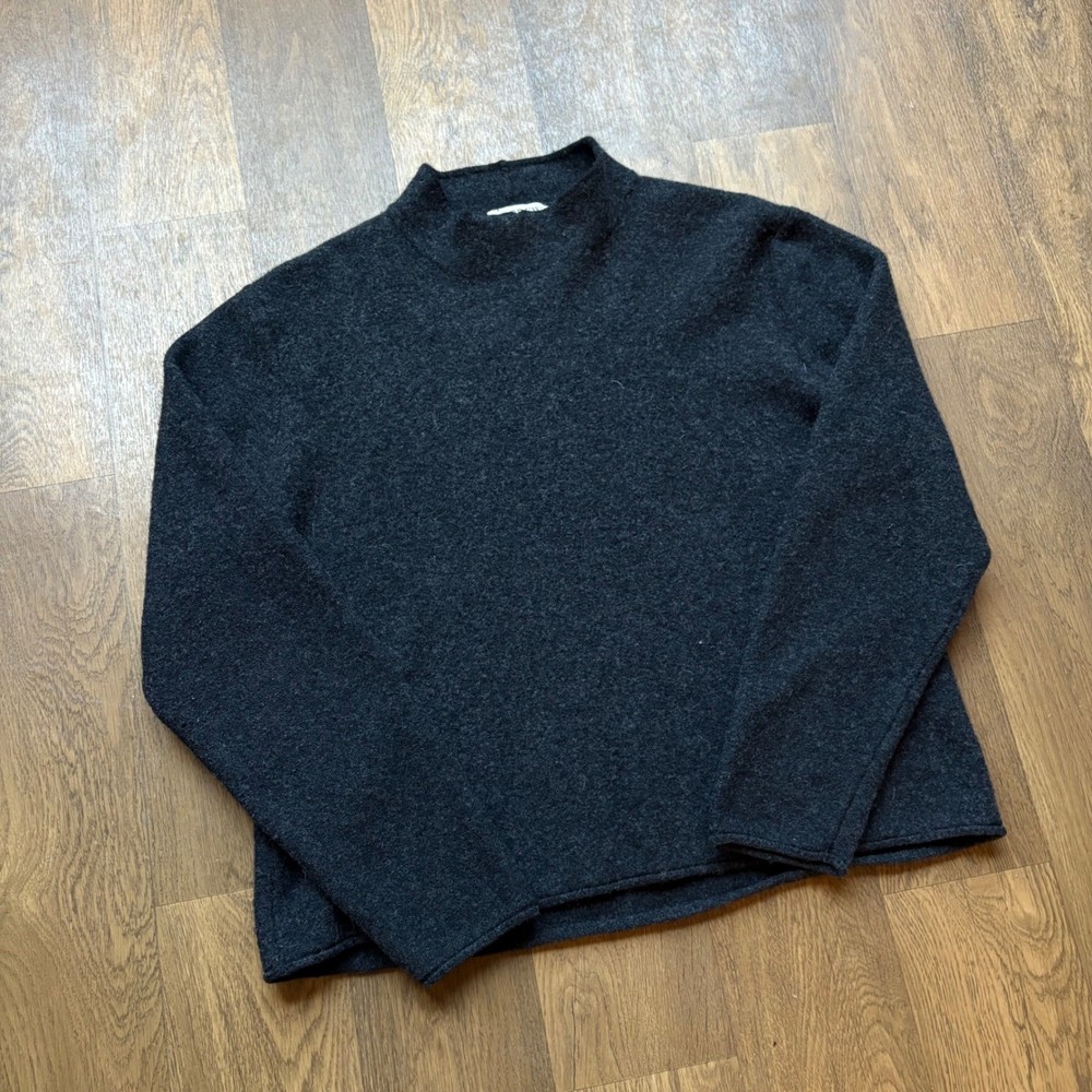 Vintage Preppy Style J. Crew Womens Lambswool Mock Kneck Pullover Sweater