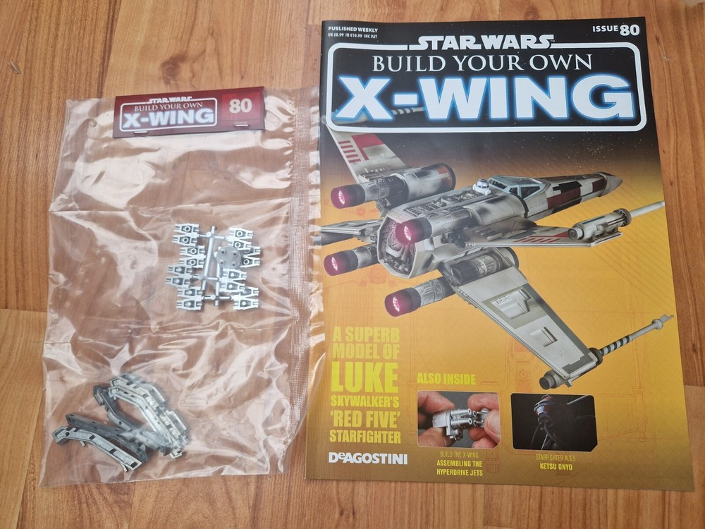 1/18 SCALE DEAGOSTINI BUILD YOUR OWN STAR WARS X-WING FIGHTER ISSUE 80 INC PARTS