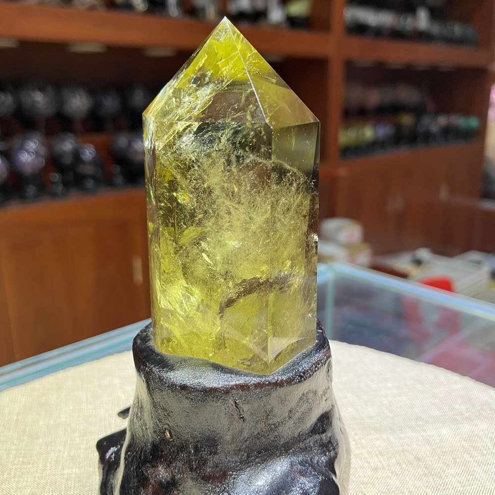 1.22LB Natural Smoky Citrine Crystal Obelisk Wand for Healing & Energy