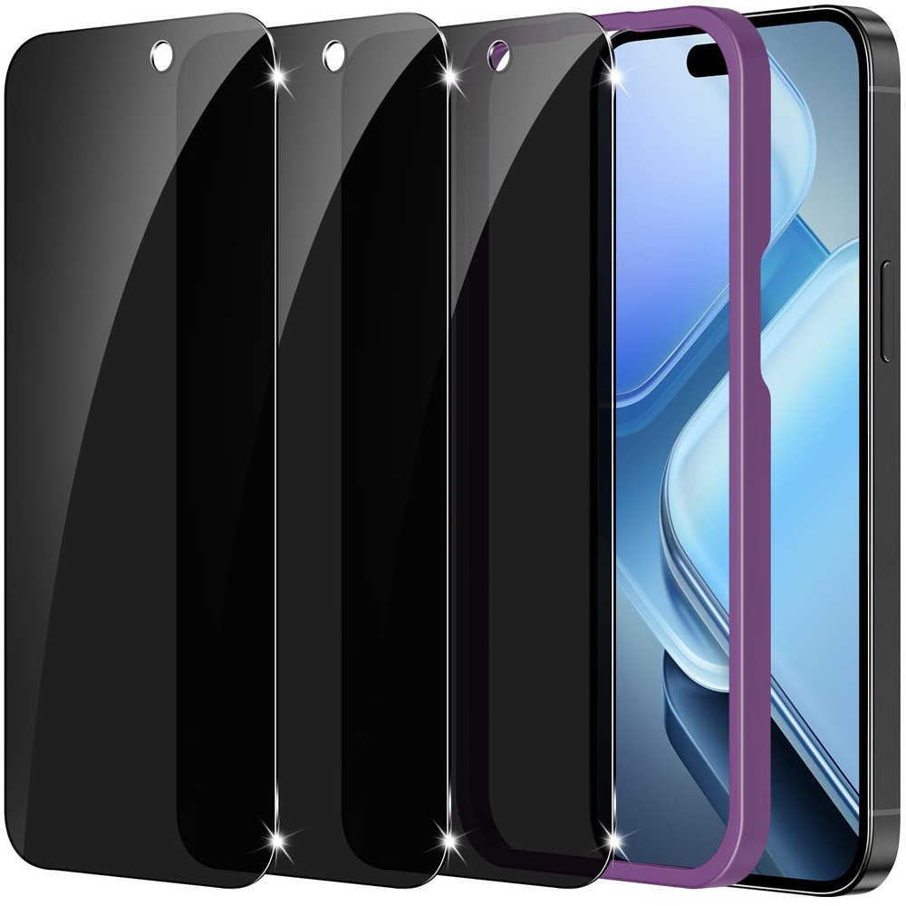3 Protector De Pantalla Privacidad Vidrio Templado Para iPhone 16 Pro Max 6.9