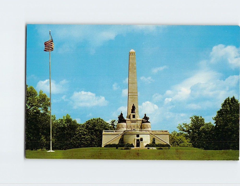Postcard Abraham Lincoln Tomb Springfield Illinois USA