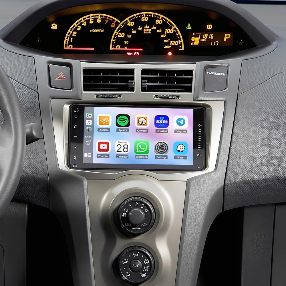 For Toyota Yaris 2007-2011 Apple Carplay Android 13 Car Stereo Radio GPS Navi 7