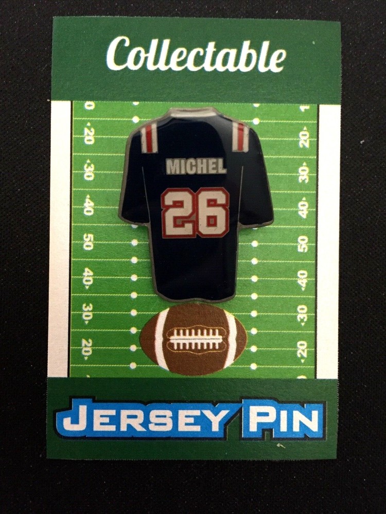 New England Patriots Sony Michel jersey lapel pin-Collectible