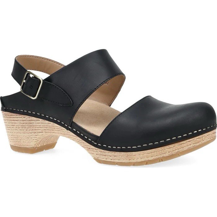 Dansko Lucia Women’s Oiled Leather Clog Shoes Black EU 39 US 8.5-9 New $160
