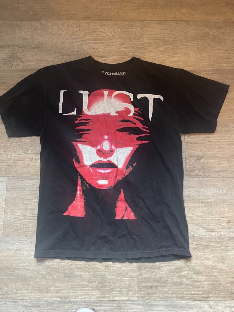 Psychward Black Graphic Lust TShirt Size Men's L
