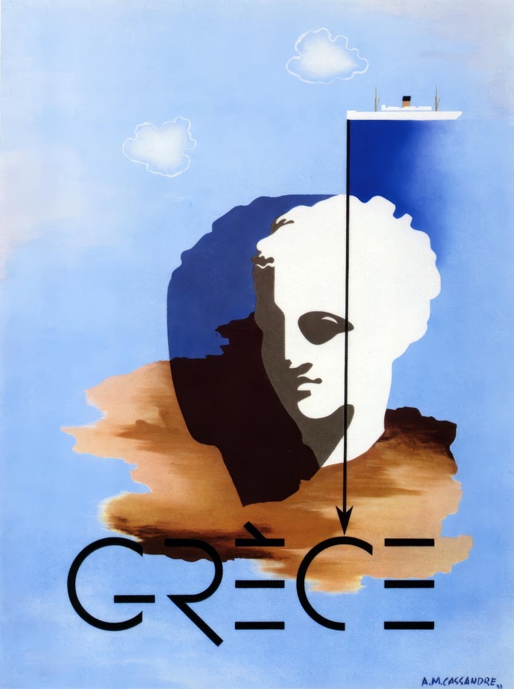 Greece Grece 1930 Vintage Retro Travel Poster Print Wall Art