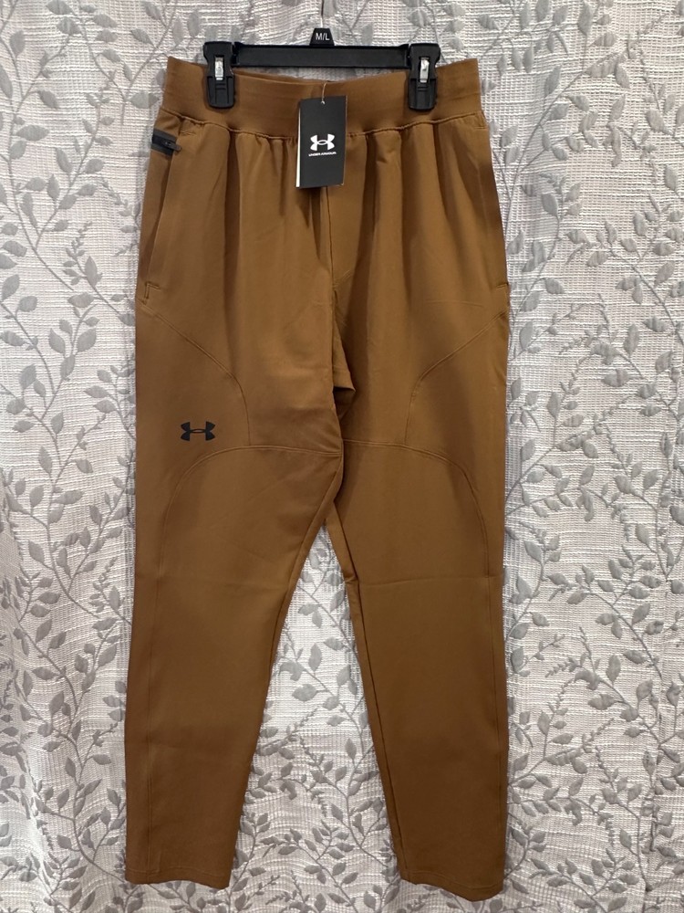 Under Armour Storm Mens Size S Brown UA Unstoppable Tapered Pants $90 NWT