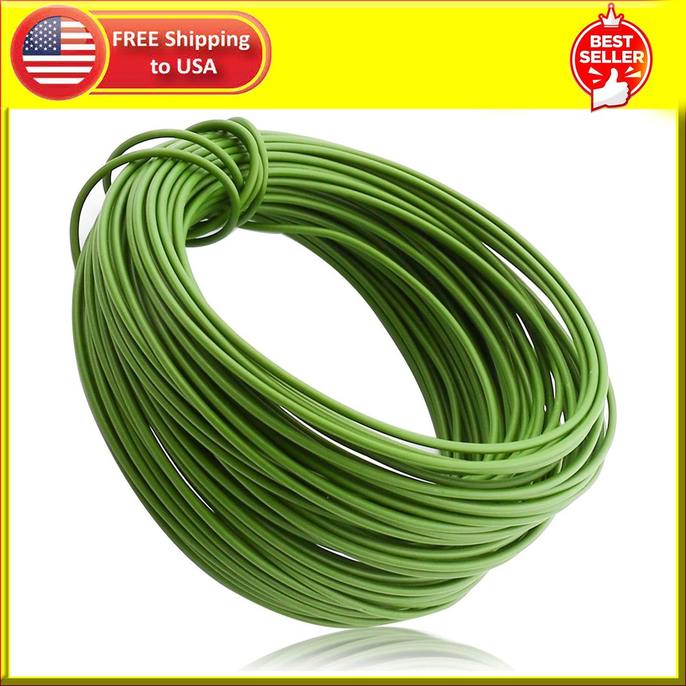 Soft Green Coated Garden Wire Ties 65.6 Feet for Plants and Home