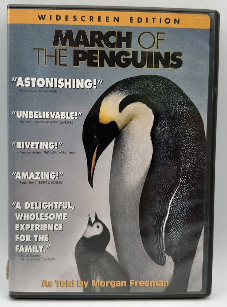 March of the Penguins DVD Widescreen Narrated By Morgan Freeman 2005