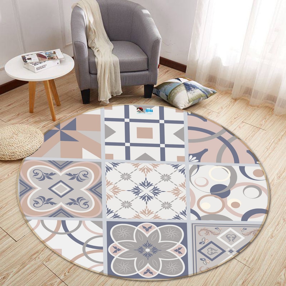 3D Tile Pattern Petals NBC398 Game Rug Mat Elegant Photo Carpet Mat Fay 2023